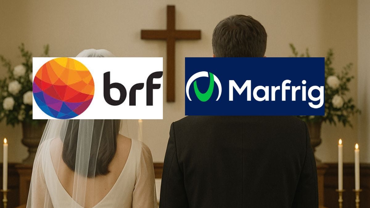 Fusão entre BRF (BRFS3) e Marfrig (MRFG3).