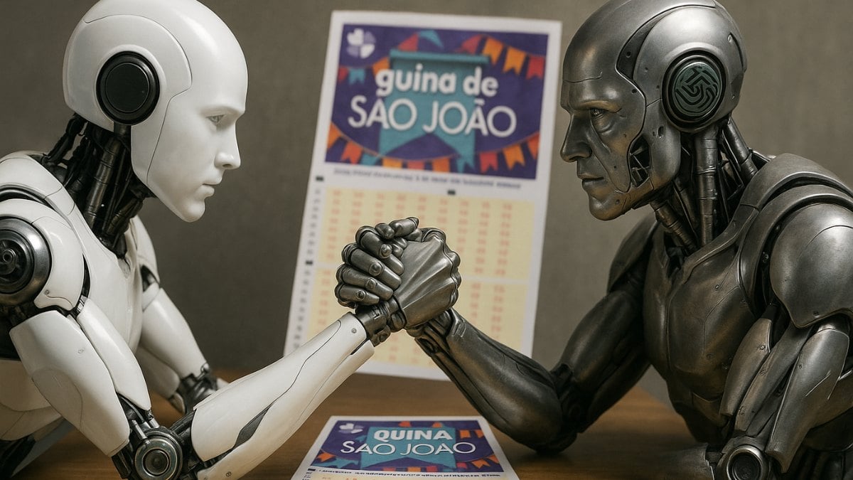 Os palpites das inteligências artificiais (IA) ChatGPT e Deepseek para a loteria Quina de São João.