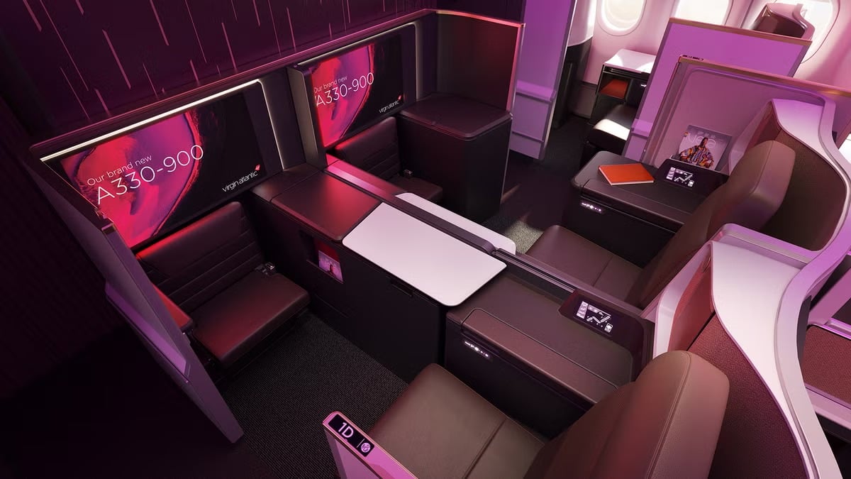 A cabine The Retreat, da Virgin Atlantic: mais espaço nas aeronaves