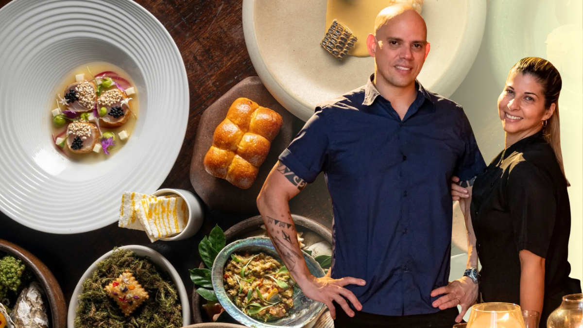 Fabrício Lemos, Lisiane Arouca e o menu Recôncavo do Origem