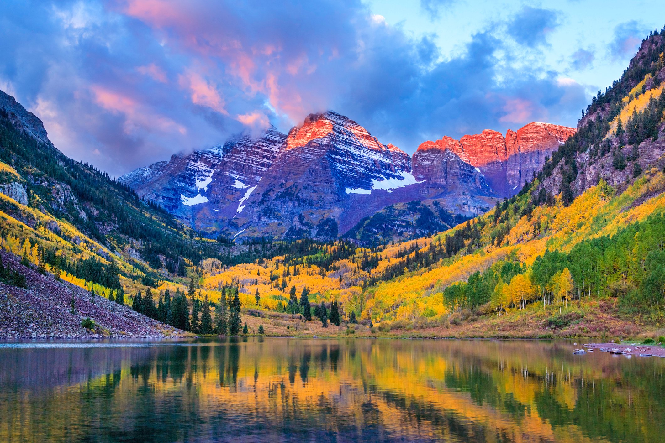 Maroon Bells, próximo a Aspen, no Colorado,