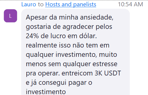 Depoimento de usuário do Sistema Soros